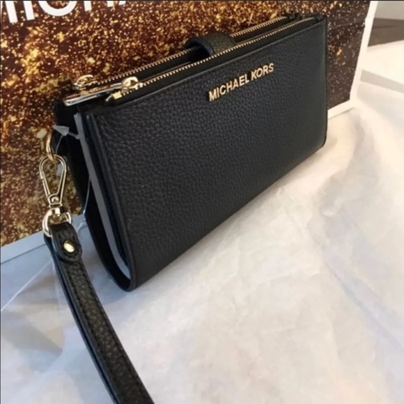 Michael Kors Handbags - NWT Michael Kors Black Double Zip Wallet!